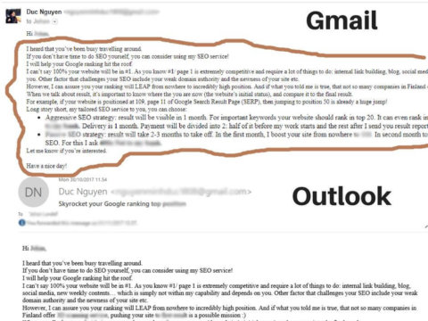 I will NEVER usr Outlook + Gmail again!